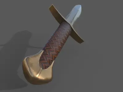 Medieva Fantasy Sword Low-poly 3D model