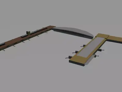 Zurich Flughafen airport low poly airport Low-poly 3D model