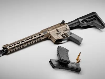 Springfield Armory Saint AR-15 Low-poly 3D model