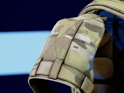 TYR TACTICAL MALE PICO MVW DSX PLATE CARRIER Low-poly 3D model