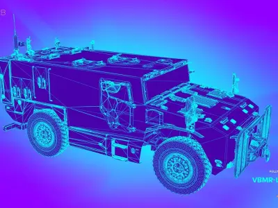 VBR-L SERVAL 4x4 Armoured Vehicle 3D model
