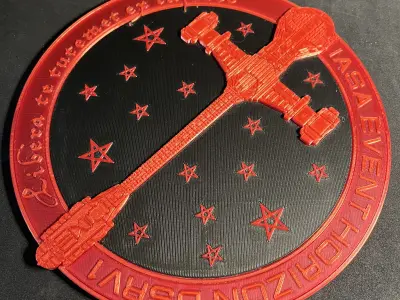 Red IASA Event Horizon Wall Plaque 3D print model
