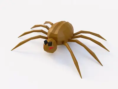 Spider low poly 3d model Low-poly 3D model