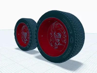 1-25th Shedevil-faced rims and with what if tires 3D print model