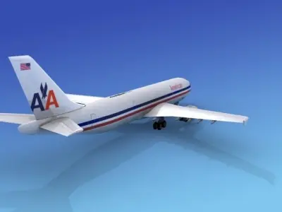 Airbus A300 American Airlines 3D model