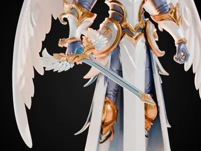 Stylized Sword - Paladin Sword Blessed Edge - Game Ready 3D model