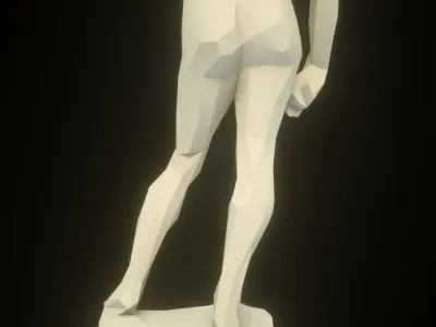 David Sculpture Low Poly Low-poly 3D model