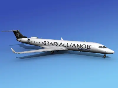 Bombardier CRJ700 Star Alliance 3D model