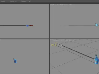 Cartoon fishing rod Low-poly 3D model