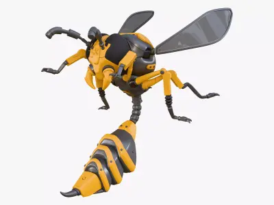 Wasp Robot SciFi Drone M1 3D model