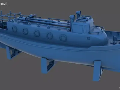 12m italian ww2 motorboat - Commercial license - 1-100 scale 3D print model