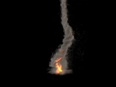 Houdini Power Asset - Firestorm Tornado Low-poly 3D model