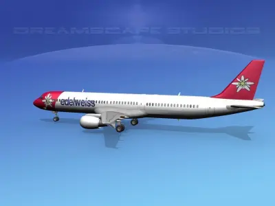 Airbus A321 Edelwiess 3D model