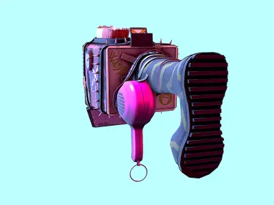 FANTASY GUN Weapon Low-poly 3D model