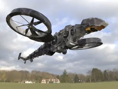 Double Coptor for Unity Low-poly 3D model