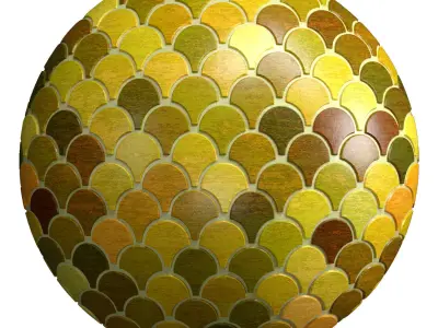 Materials 15- Fish scale tiles PBR Texture