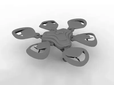 Hexagon Mesh Drone Free 3D model