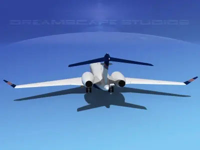 Bombardier Global 5000 V15 3D model