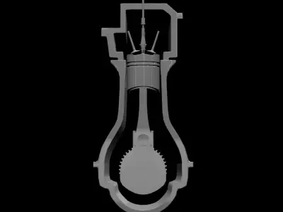 engine car piston Free low-poly 3D model