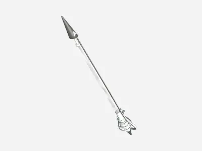 SciFi War Lance A06 Full White - Sci Fi Weapon Design Low-poly 3D model