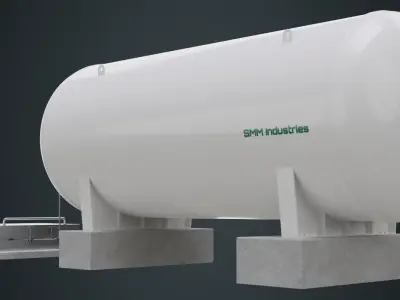 Industrial Gas Tank 2A Low-poly 3D model