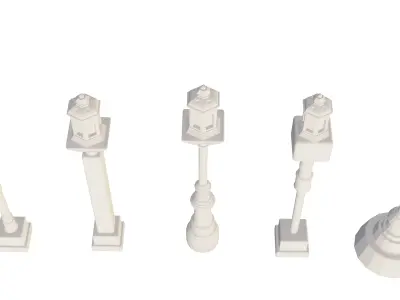 Historic Oakland Iron Street Light pole 3D print model