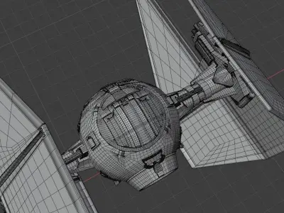 Tie Interceptor 3D model