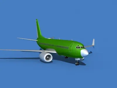 Boeing 737 MAX 7 Bare Metal 3D model