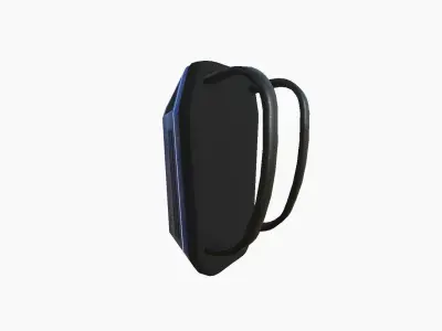 SciFi Backpack E06 Blue - Fashion Character Design Low-poly 3D model