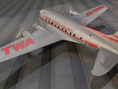 Boeing B-307 Stratoliner - Boeing C-75 3D model