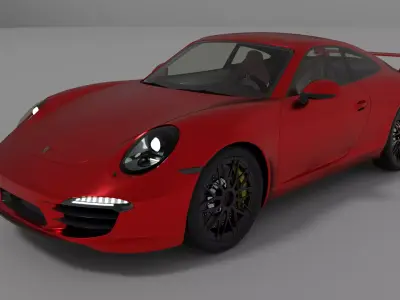 Luxury car Porshe 911 Carrera 4s based on a real car Free 3D model