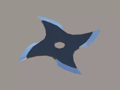 The Suriken star shaped blade Free low-poly 3D model