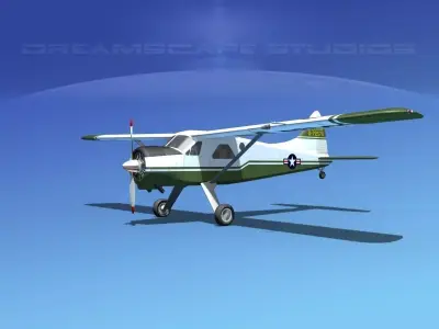 Dehaviland DH-2 Beaver US Army 2 3D model