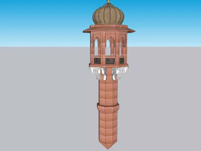 indian minar tower 3D model