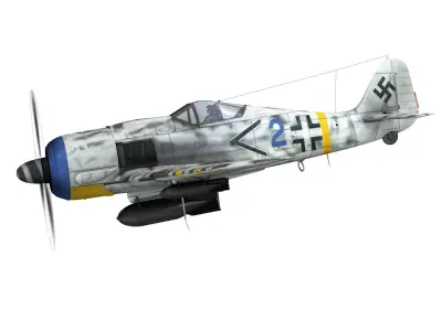 Focke Wulf - FW190 F8 - Blue 2 3D model