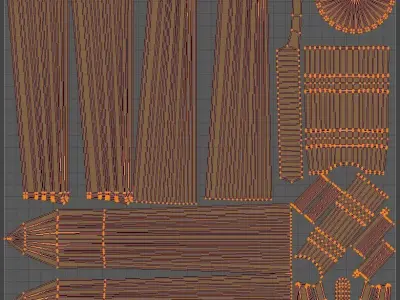 Stylized Steel Sword PBR low-poly game rady Free low-poly 3D model