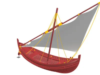 Byzantine Merchant Boat 3D model