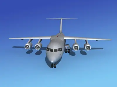 BAe 146-200 Bare Metal 3D model