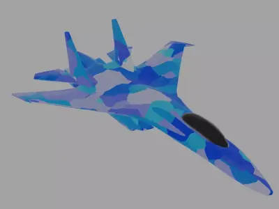 su-27 Low-poly 3D model