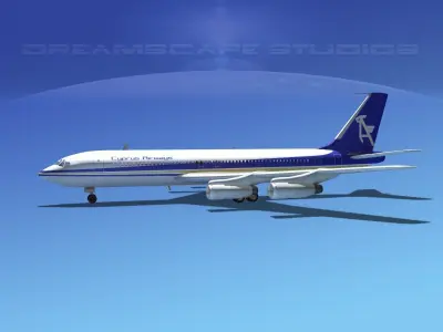 Boeing 707 Cyprus Airways 3D model