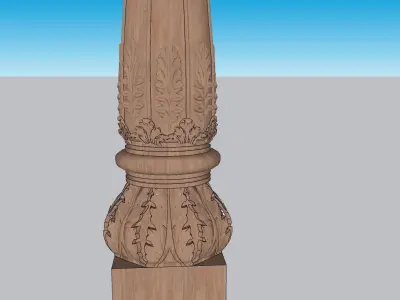 indian jodhpuri stone piller column 3d modal 3D model