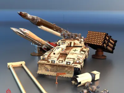 Multipurpose Wepone Low-poly 3D model