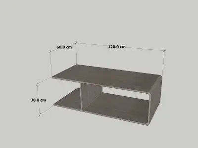 Serena Line Elegance coffee Table - harmony Free low-poly 3D model