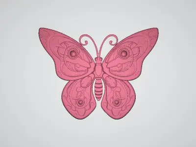  3D butterfly model 3D print model