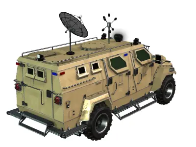 Armored Truck Low-poly 3D model