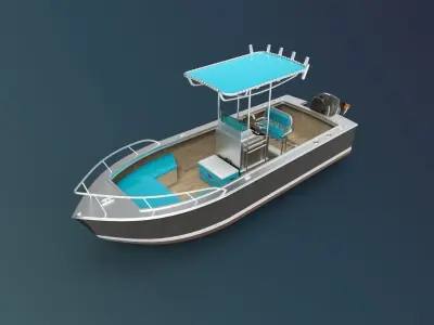 Boat luxury 2 3D model