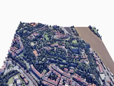 Vysehrad castle Low-poly 3D model