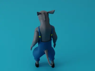 donkey Free low-poly 3D model