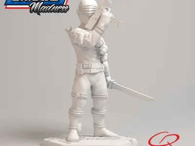 GI JOE Character Snake Eyes Full-figure Pose 01 3D print model