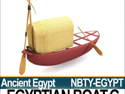 Ancient Egypt Boat G 3D model